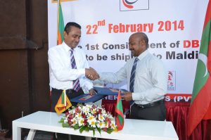 The first consignment of DBL Goods shipped from Matara to Maldives